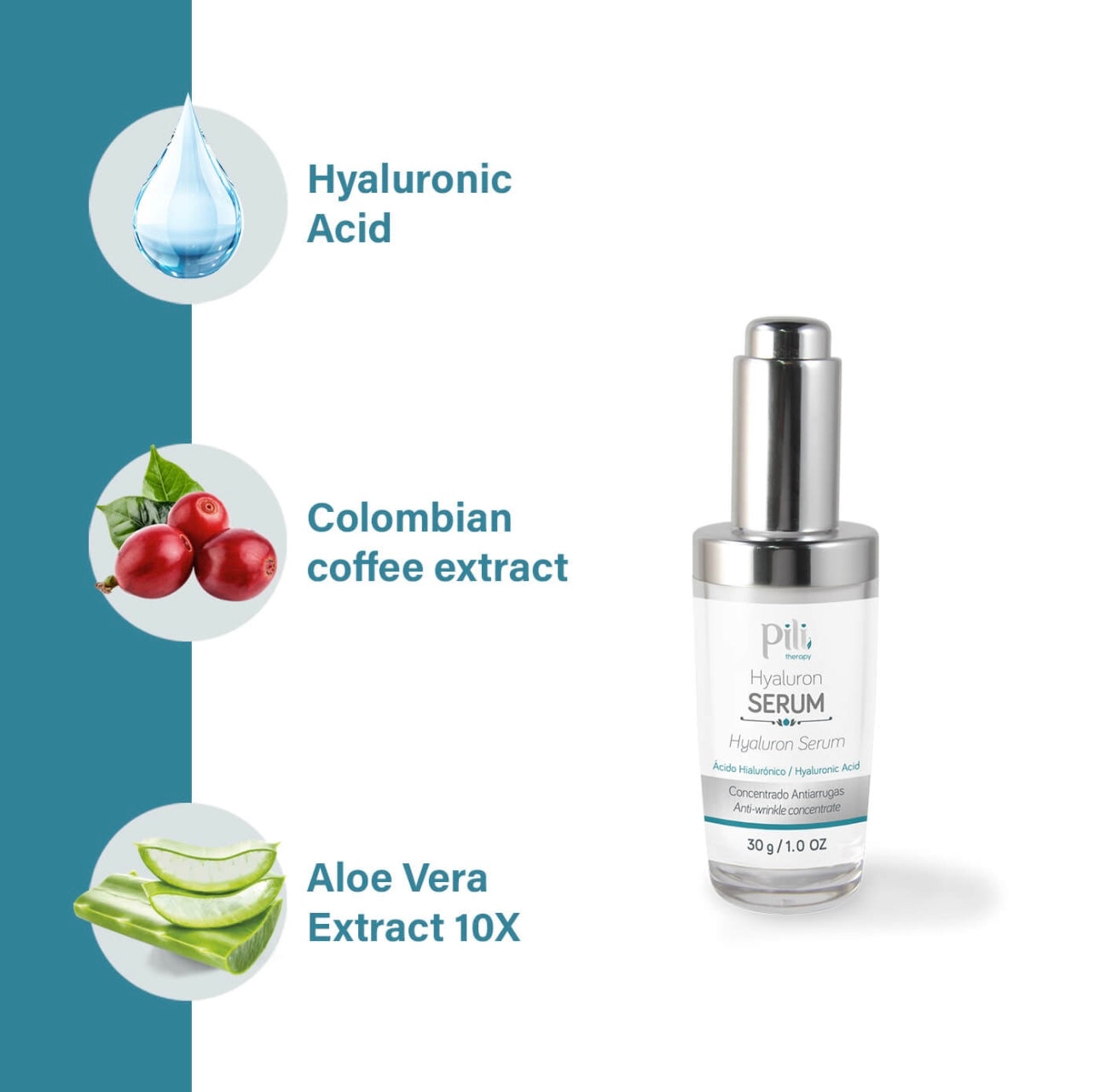 Hyaluronic Acid , Aloe Vera and Coffee Serum